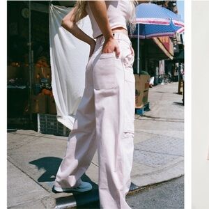 BDG UO High-Rise Extreme Baggy Jeans Light Pink 24